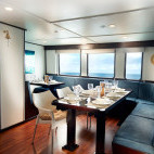 Dining on board Galapagos Master liveaboard
