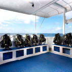 Dive deck on board Galapagos Master liveaboard