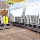 Dive deck on board Humboldt Explorer in the Galapagos Islands