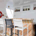 Outdoor bar on board Humboldt Explorer in the Galapagos Islands