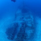 Wreck in Bikini Atoll.