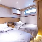 A standard explorer cabin on the Vision liveaboard, Oman.