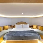 A master suite on the Vision liveaboard, Oman.