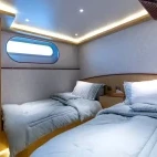 A standard cabin on the Vision liveaboard, Oman.