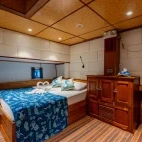 View of a twin cabin on board the Palau Siren.
