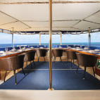 Dining area on board Palau Siren liveaboard