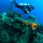 Wreck in Palau, Micronesia.
