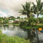 Fijian village.