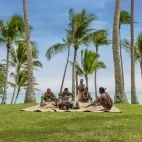Kava ceremony in Fiji.