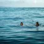 Divers in Taveuni, Fiji.