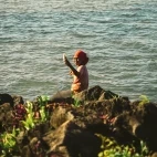 Fisher in Taveuni, Fiji.