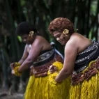 Traditional dancers in Fiji.