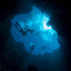 Blue hole in Palau.