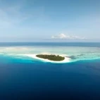 Aerial view of Mnemba Atoll, Zanzibar.