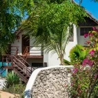 External view of a garden view suite at Sunshine Marine Lodge, Zanzibar.