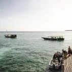The jetty at Sunshine Marine Lodge, Zanzibar.