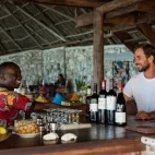 The front bar at Sunshine Marine Lodge, Zanzibar.