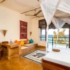 An ocean view suite at Sunshine Marine Lodge, Zanzibar.