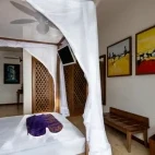 A double bedroom at The Z Hotel, Zanzibar.