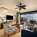 Example of an oceanfront cottage at The Z Hotel, Zanzibar.