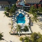 Aerial view of Kendwa Rocks Beach Hotel, Zanzibar