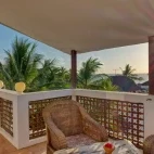 Balcony seating area at Kendwa Rocks Beach Hotel, Zanzibar