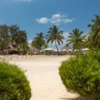 The garden path to the beach at Kendwa Rocks Beach Hotel, Zanzibar