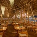 The restaurant area at Kendwa Rocks Beach Hotel, Zanzibar