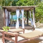 Loungers at the Honeymoon Suite, at Sunshine Azure Beach Hotel, Zanzibar