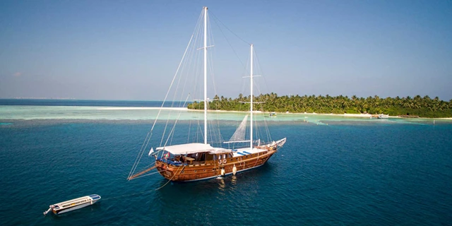 Cruise boat in the Maldives