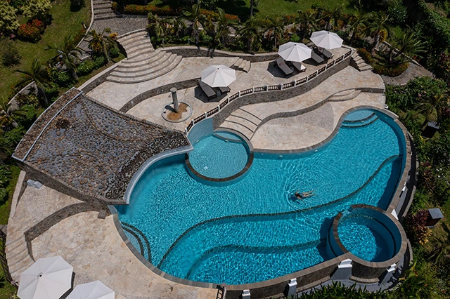 Swimming pool at Bunaken Oasis Dive Resort in the Indonesia