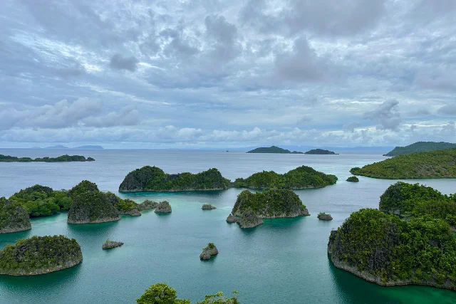 View of some of the islands in North Raja Ampat.