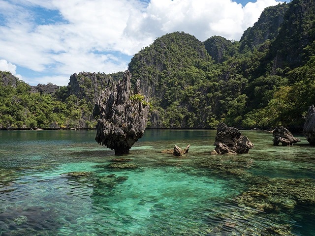 Barracuda Lake in Coron Bay, the Philippines