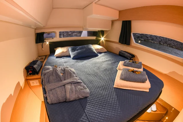 One of the bedrooms on Water & Wind, Azores.