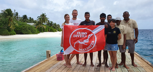 Euro-DIvers at Dhigali in the Maldives.