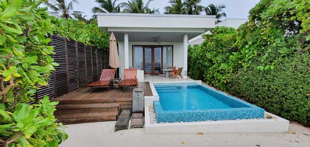 Villa at Dhigali in the Maldives.