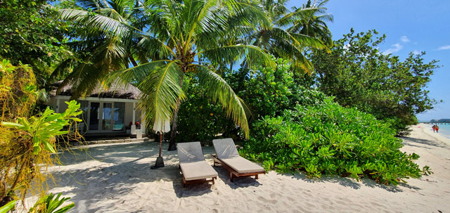 Villa at LUX* resort in the Maldives.