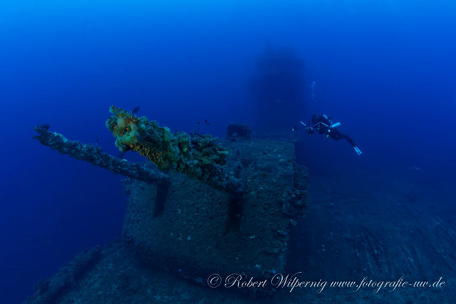 Saratoga wreck in Bikini Atoll